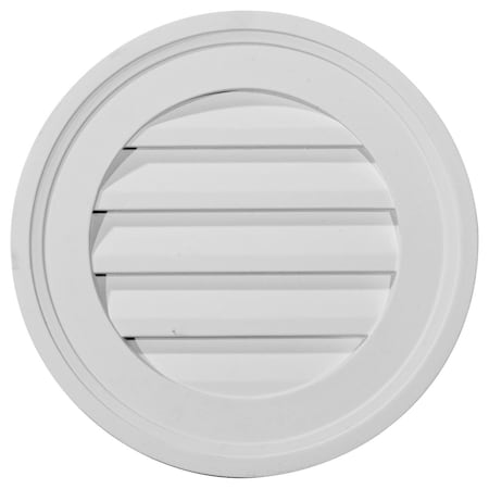 Ekena Millwork Round Gable Vent Louver, Non-Functional, 16"W x 16"H x 1 1/8"P GVRO16D